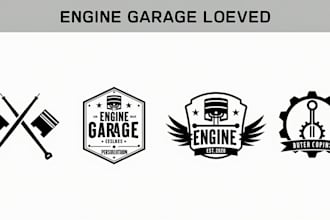 design eye catchy service, repair, engine logo in 12 hours