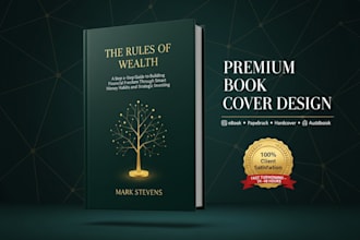 do amazon kdp book cover design, print ready design