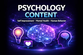write psychology, mental health and self improvement content