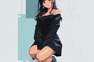 do amazing anime art for you