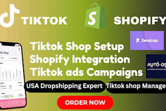 do tiktok dropshipping shop ads setup shopify integration with autods zendrop