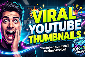 design premium high conversion youtube thumbnails
