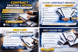 draft and review professional contracts nda msa saas agreements