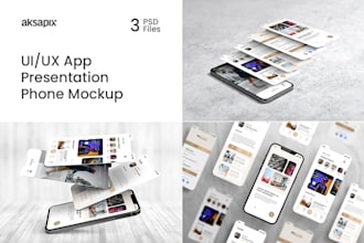 design modern mobile app and website UI mockups