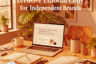 provide executive editorial copy for creative brands