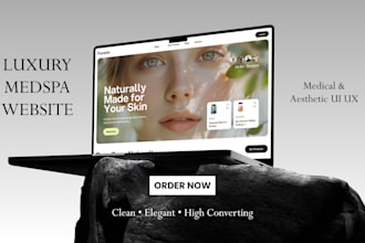 design luxury medspa medical skincare and aesthetic clinic website UI UX
