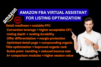 be amazon fba virtual assistant for listing optimization and amazon ppc support