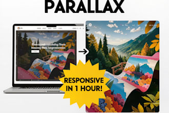 build image to responsive parallax website in 1 hour