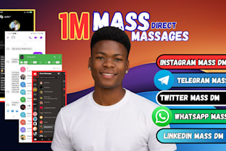 do instagram mass dm, linkedin mass dm, telegram mass dm and discord outreach
