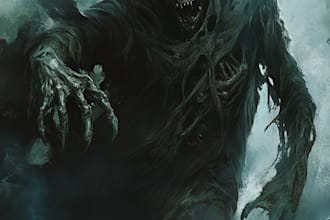 design an fantasy horror horror villain character