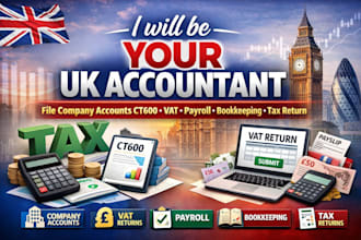 be UK accountant file company accounts ct600 vat payroll bookkeeping tax return