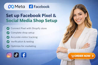 create, connect facebook pixel with shopify store setup social media shop