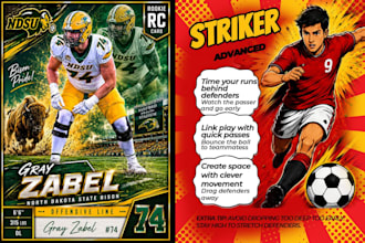 custom trading sport cards, tcg cards, board game cards or card template