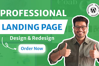 do wordpress landing page design or elementor landing page design