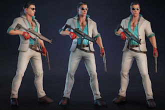 pixar style 3d character model,cartoon mascot for game, film,3d streaming avatar