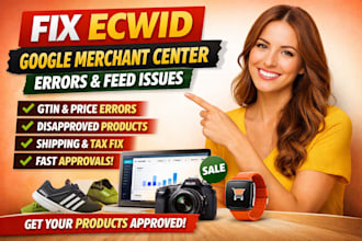 fix ecwid google merchant center errors and product feed issues