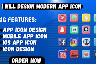 design a modern professional app icon for ios and android apps