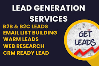 provide targeted warm leads, email,  linkedin outreach and cold calling