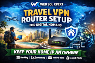 do residential home IP setup remote work travel router VPN glinet digital nomad