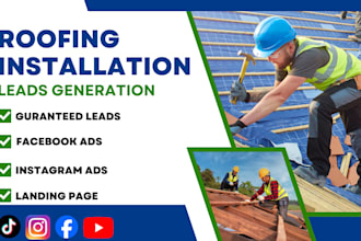 generate exclusive roofing leads google ads facebook ads landing page