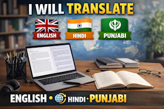 professionally translate english hindi punjabi