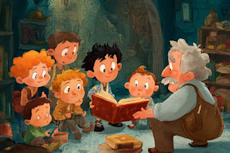 children story book illustration children story book