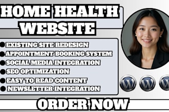 home health website, healthcare website, caregiver website, nursing website