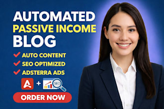 build an automated money making blog with adsterra ads and SEO optimization