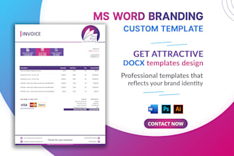 do custom ms word business template design