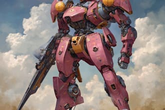do mecha robot gundam illustrations