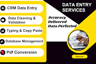do CRM data entry, and data cleanup