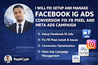 fix setup manage facebook ig ads conversion fix fb pixel and meta ads campaign