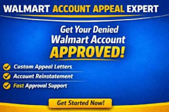 appeal your denied application and get your walmart account approved