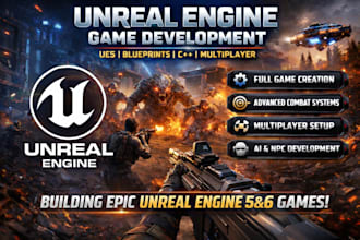 develop unreal engine 5 game, ue5 multiplayer, fps, ai system