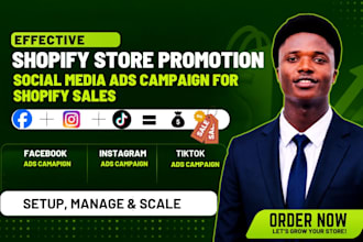 do shopify marketing facebook ads instagram tiktok ads for shopify store sales