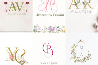 make signature photography logo, wedding, videography design