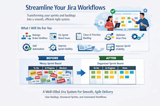 redesign jira workflows fix sprint issues clean backlog and automate tasks