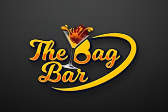make a moden and unque bar nightciub logo dasing