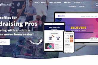 build raffle website, competitions website, raffle tickets, subscription website