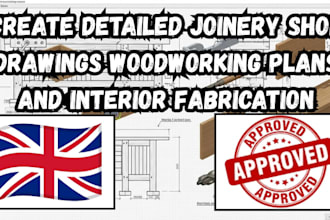 create detailed joinery shop drawings woodworking plans and interior fabrication