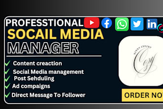be your social medial manager and content creator