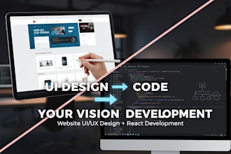 do figma website design and develop into frontend , UI UX , developer
