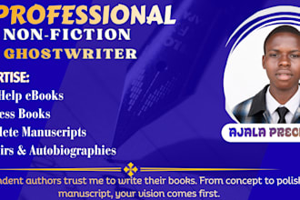 expertly ghostwrite your non fiction and self help book