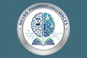 design neuro brain pharmacy clinics and sciences logo with my own creativity