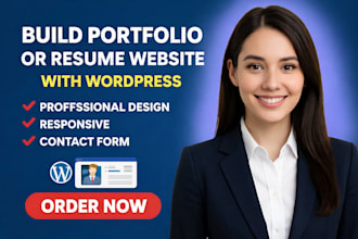 build a portfolio or resume website with wordpress