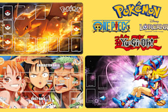 design playmat for pokemon yugioh anime tcg mtg ccg card board game tabletop