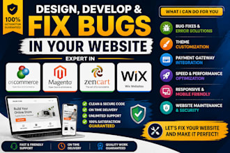 fix PHP, oscommerce, magento, zencart and wix website issues
