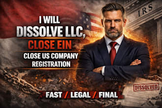 dissolve llc, close ein ,close us company registration