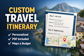 design a detailed day by day travel itinerary with maps and budgets