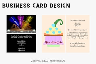 design a professional business card or personal contact card